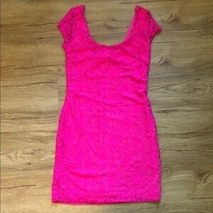 Charlotte Russe Medium Pink Lace Dress